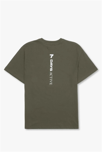 7 Days Active, Organic Regular logo Tee, Ivy Green